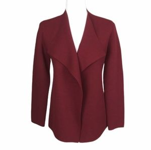 SOLD!  Eileen Fisher Burgundy Open Front Cardigan